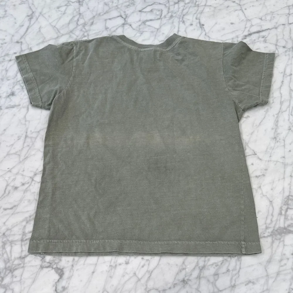 Vintage Billabong made in USA Kids Palm Tree Graphic Tee Green Youth M